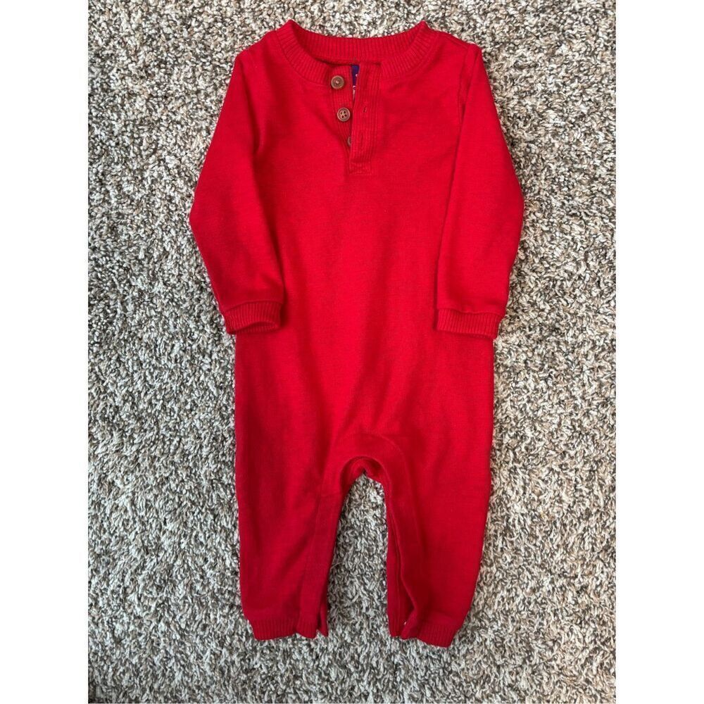 ❤️Old Navy Long Sleeve One Piece Henley 6-12M